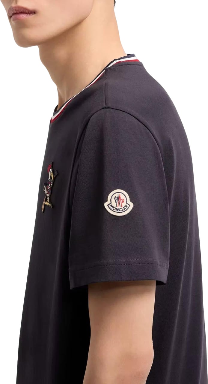 Moncler Heren Ss T-Shirt Blauw