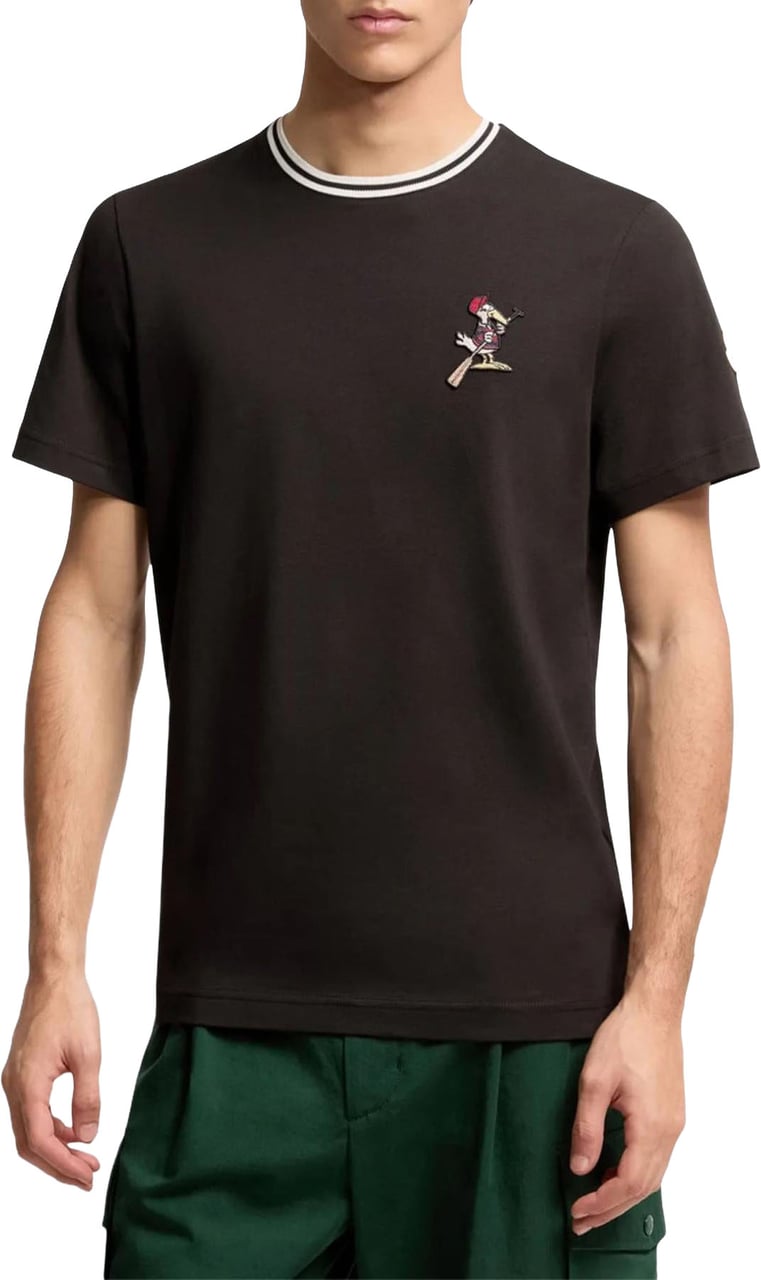 Moncler Heren Ss T-Shirt Zwart