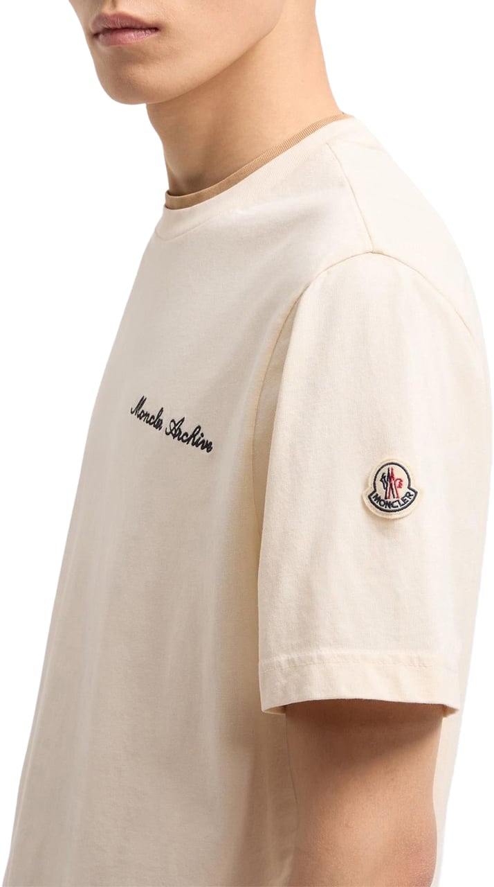Moncler Heren Ss T-Shirt Beige