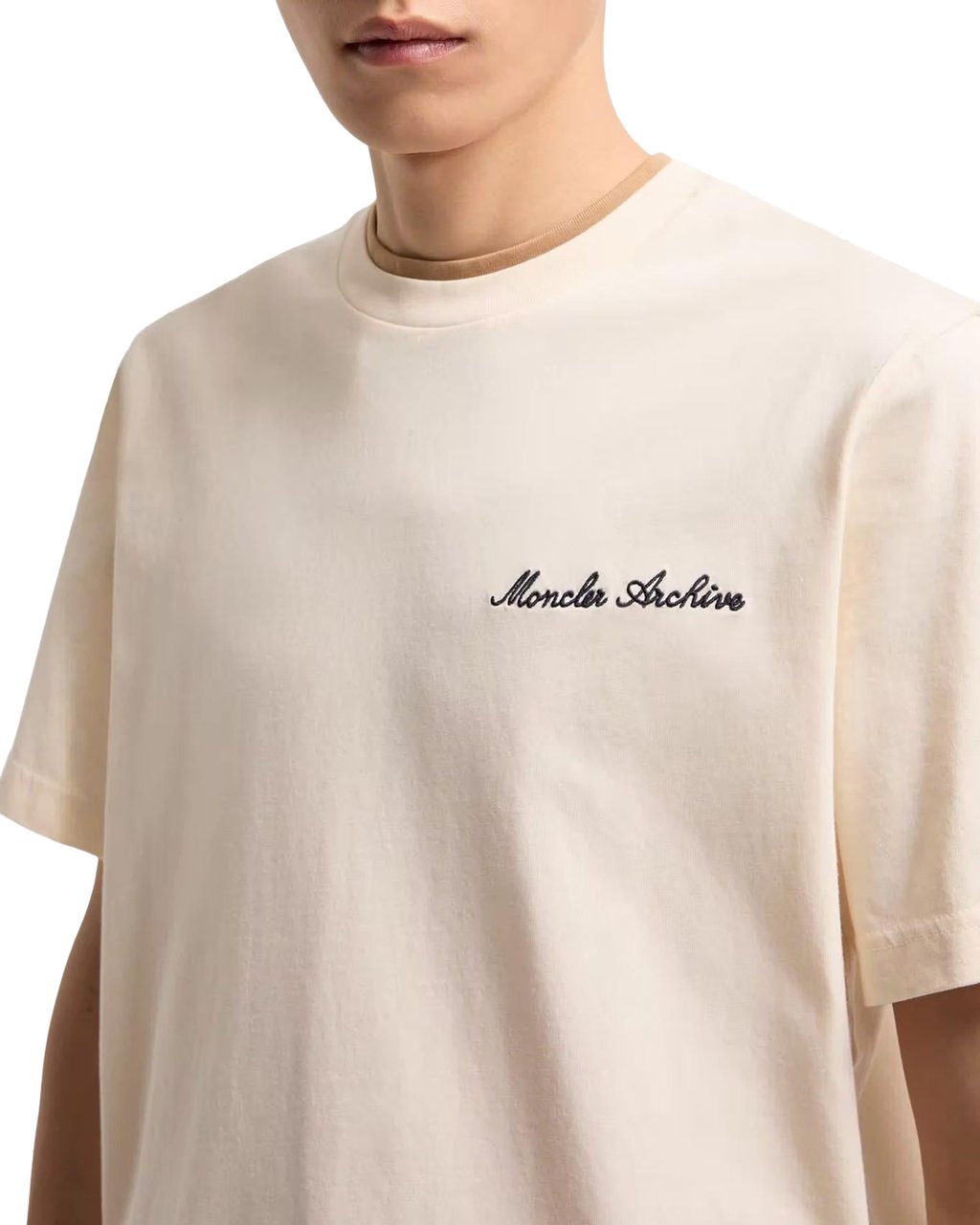 Moncler Heren Ss T-Shirt Beige
