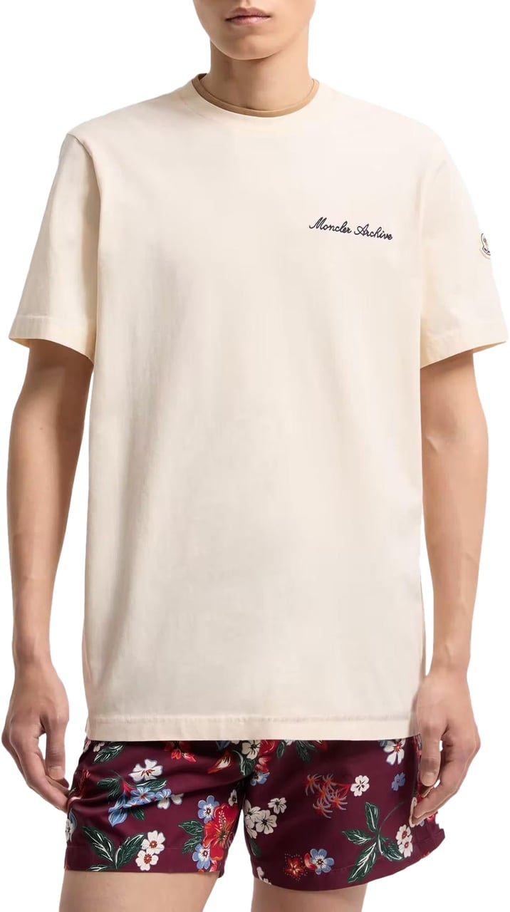 Moncler Heren Ss T-Shirt Beige