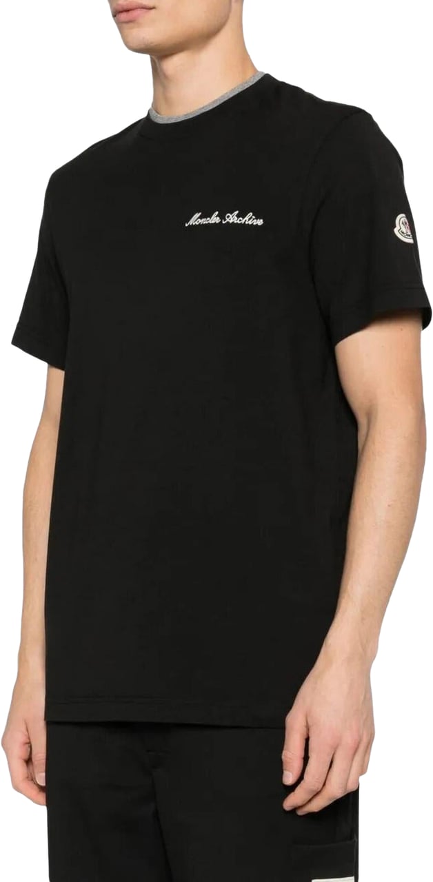 Moncler Heren Ss T-Shirt Zwart