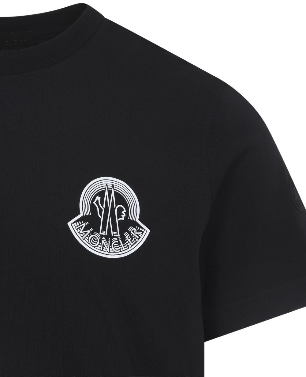 Moncler T-Shirts And Polos Black Zwart