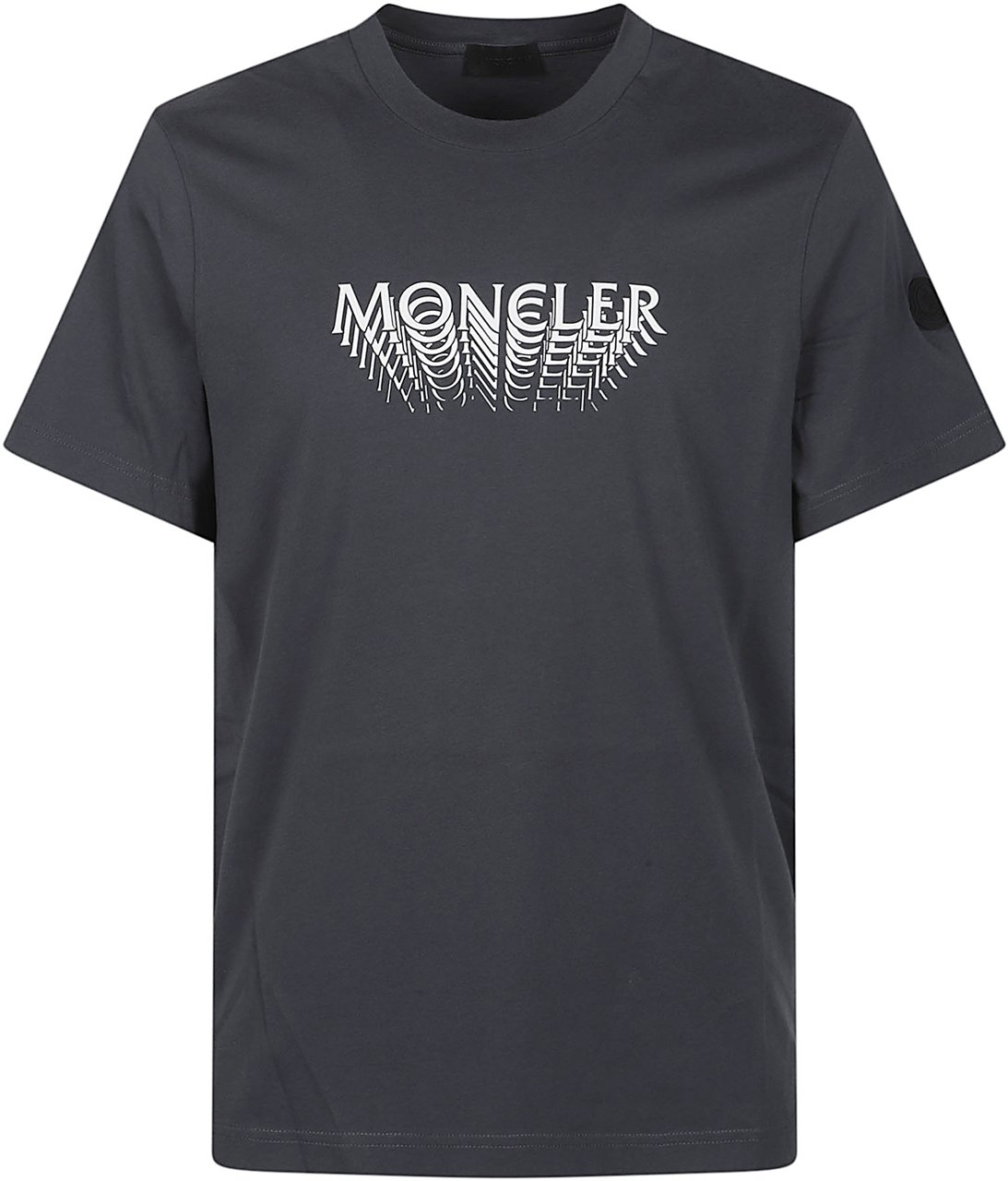 Moncler Logo T-shirt Grey Grijs