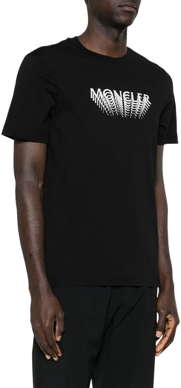 Moncler T-Shirts And Polos Black Zwart