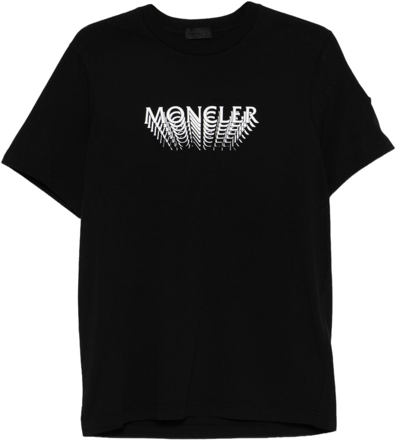 Moncler T-Shirts And Polos Black Zwart