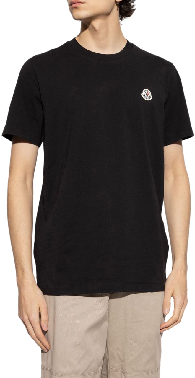 Moncler T-Shirts And Polos Black Zwart