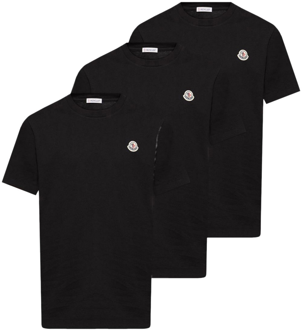 Moncler T-Shirts And Polos Black Zwart