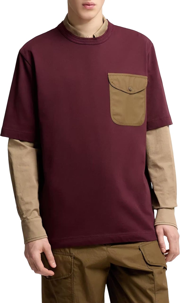Moncler Heren Ss T-Shirt Rood