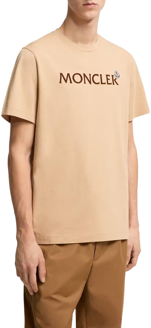 Moncler Heren Ss T-Shirt Beige