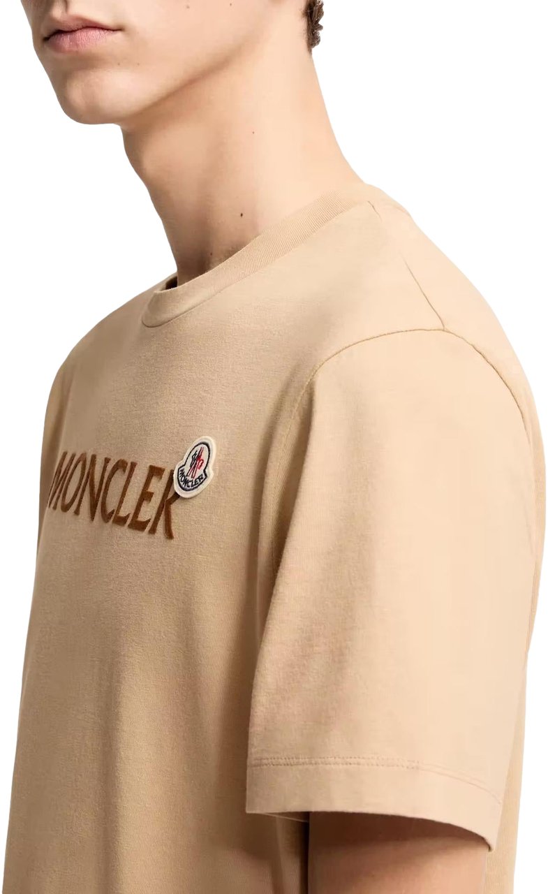Moncler Heren Ss T-Shirt Beige