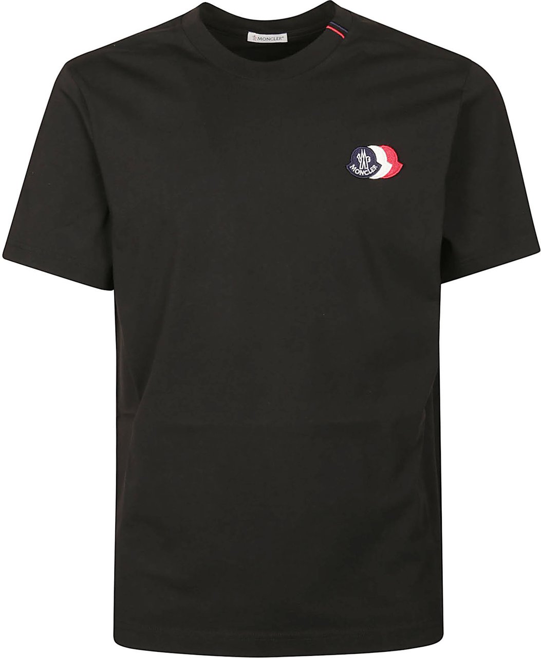 Moncler Embroidered Logo T-shirt Black Zwart