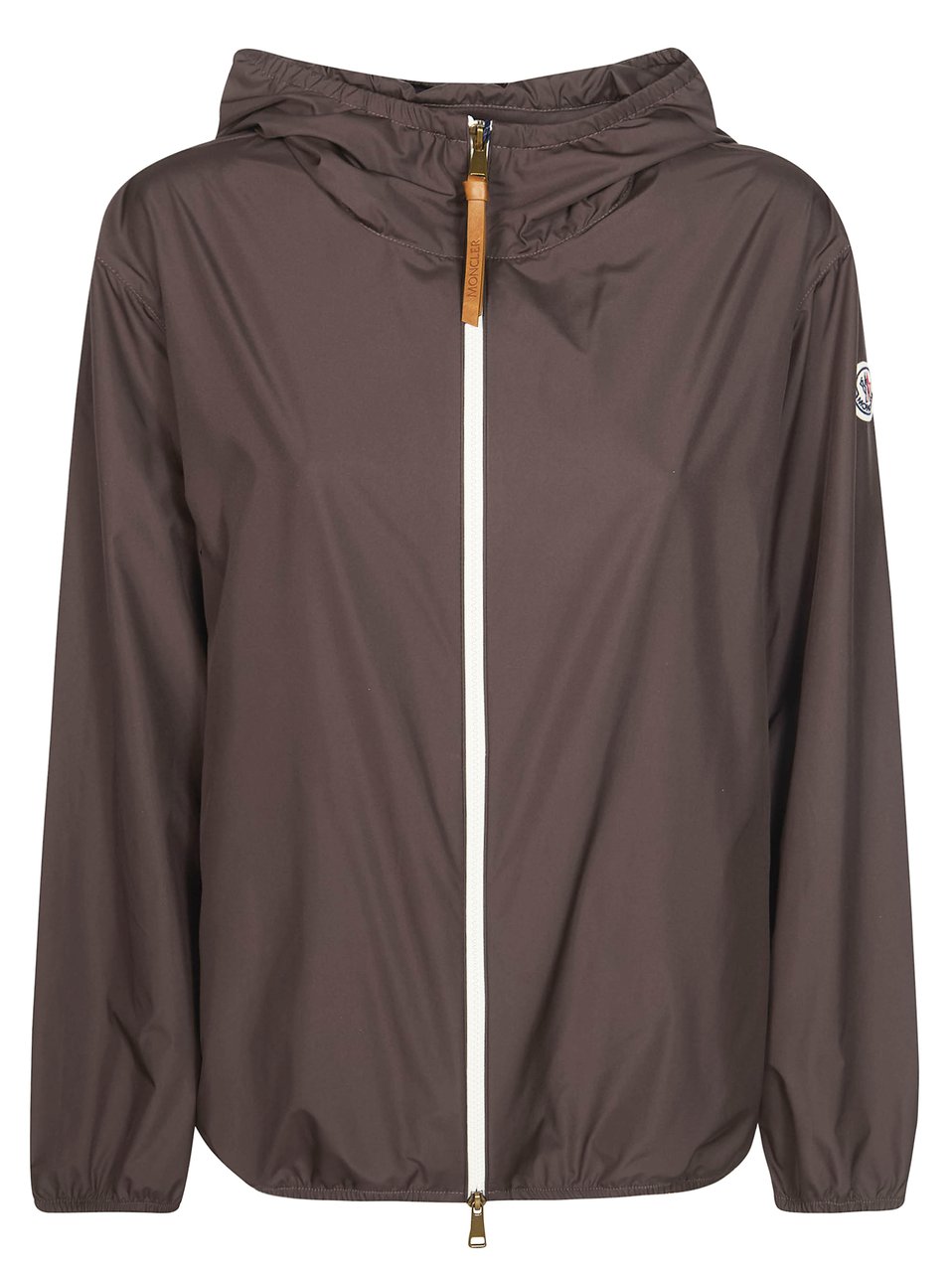 Moncler Smooth Matte Hooded Polyester Jacket Grijs