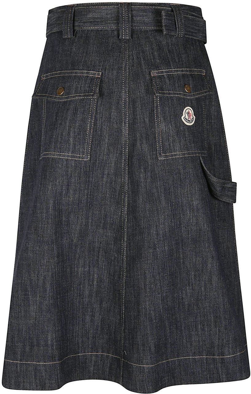 Moncler Skirt Blue Blauw