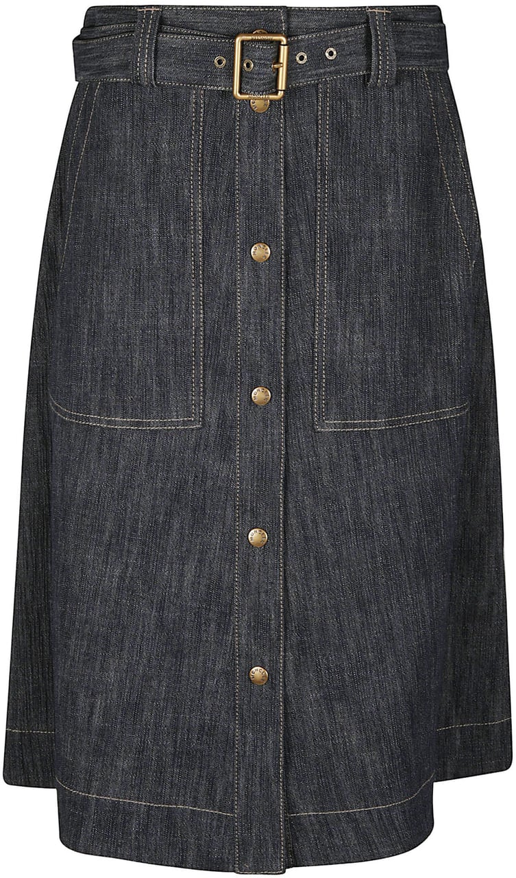 Moncler Skirt Blue Blauw