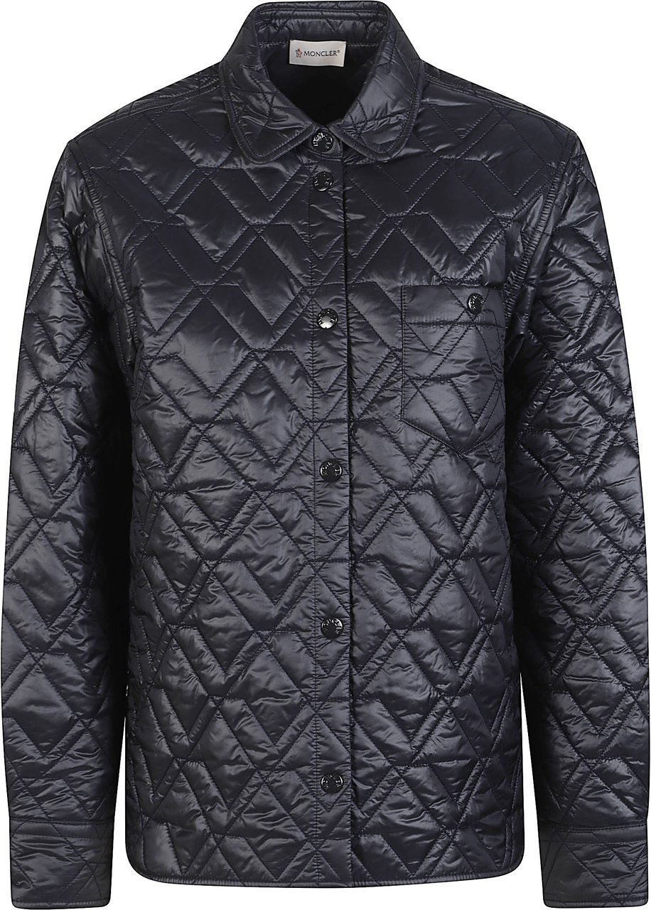Moncler Shirt Jacket Blue Blauw