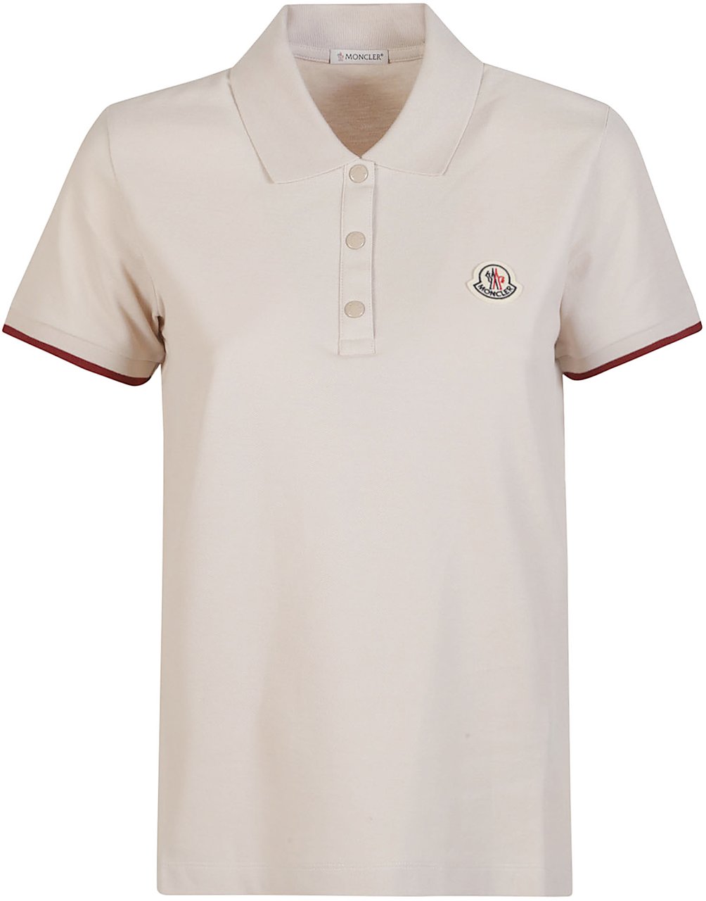 Moncler Short Sleeve Polo Shirt Grey Grijs
