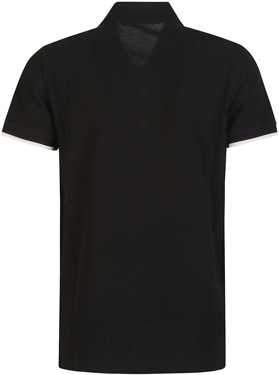 Moncler Short Sleeve Polo Shirt Black Zwart
