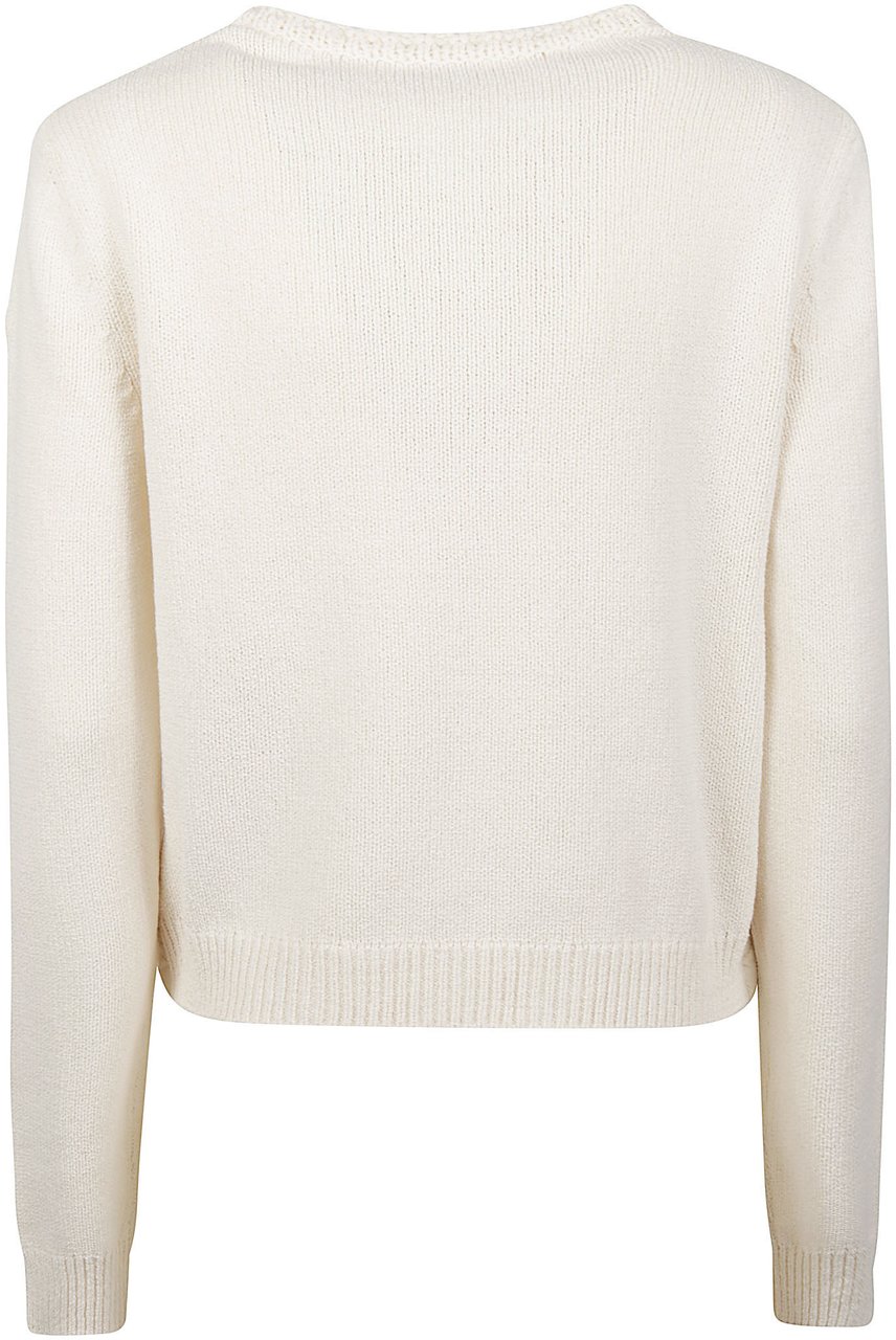 Moncler Tricot Cardigan White Wit