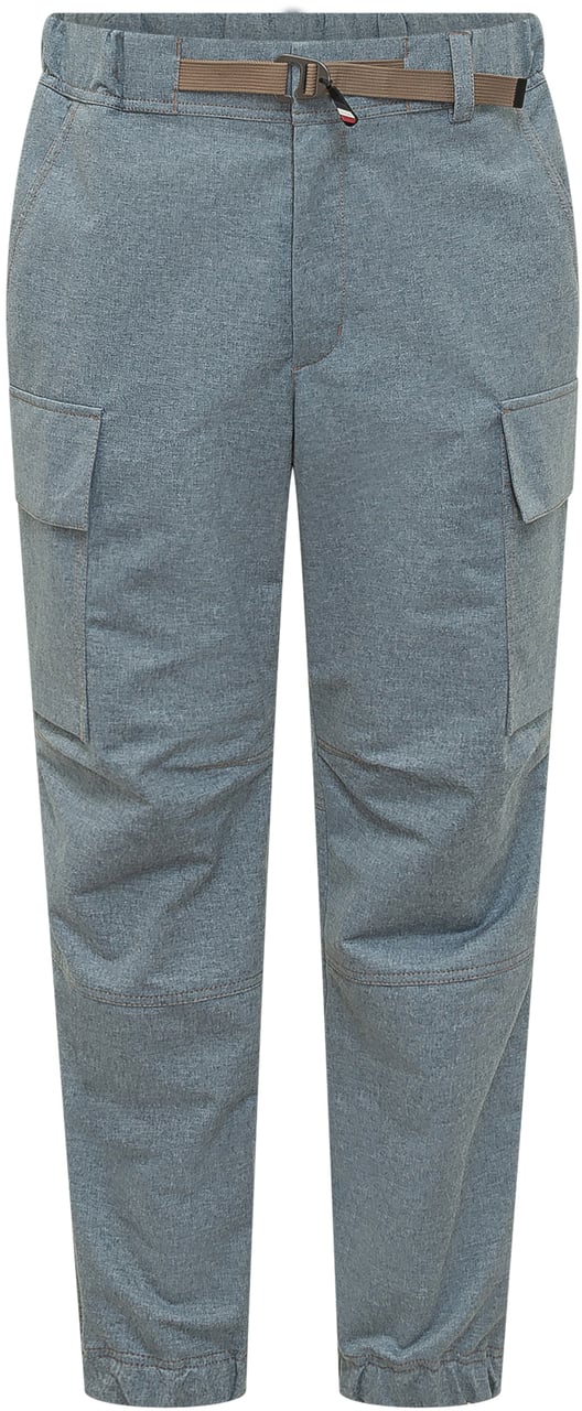 Moncler Pantaloni Cargo con Cintura e Tasche Applicate Blauw