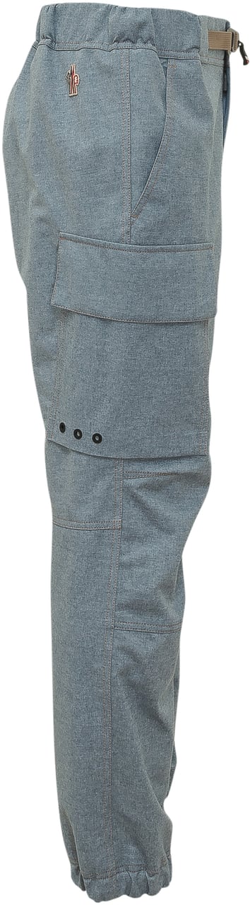Moncler Pantaloni Cargo con Cintura e Tasche Applicate Blauw