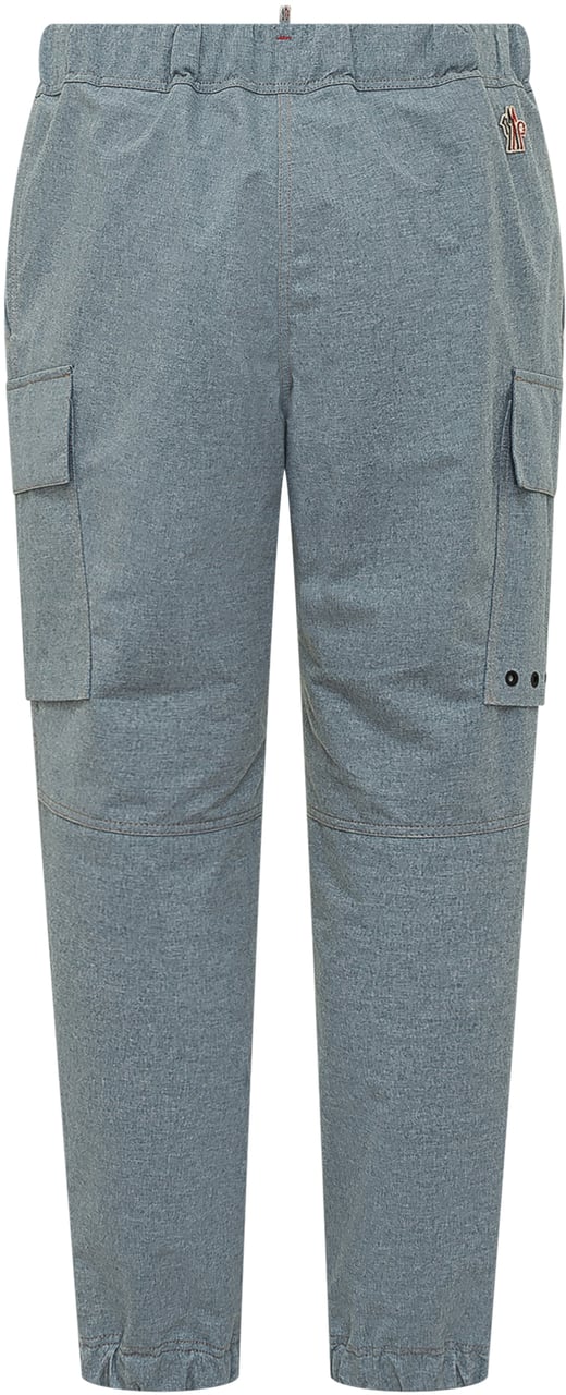 Moncler Pantaloni Cargo con Cintura e Tasche Applicate Blauw