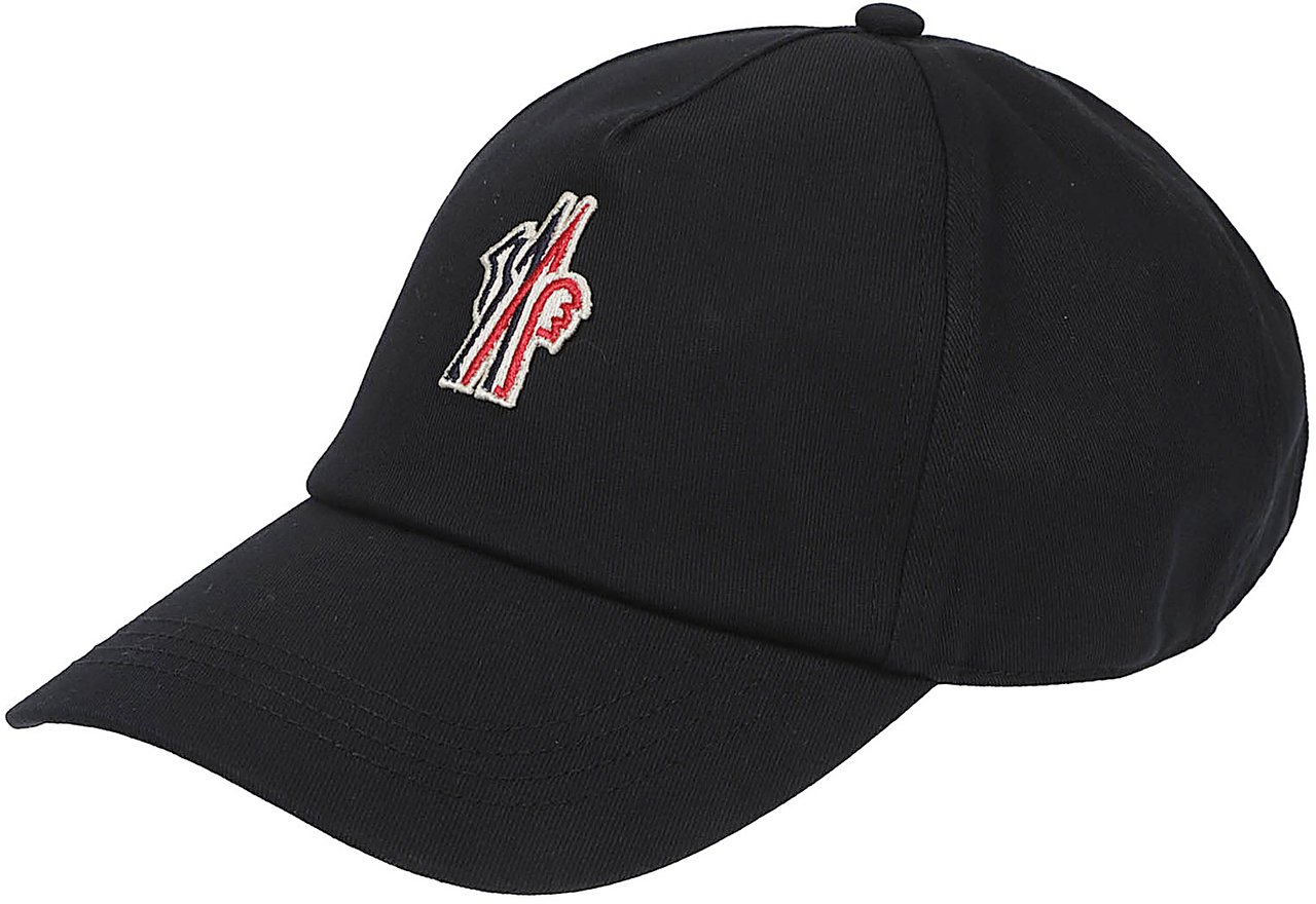 Moncler Logo Baseball Cap Black Zwart