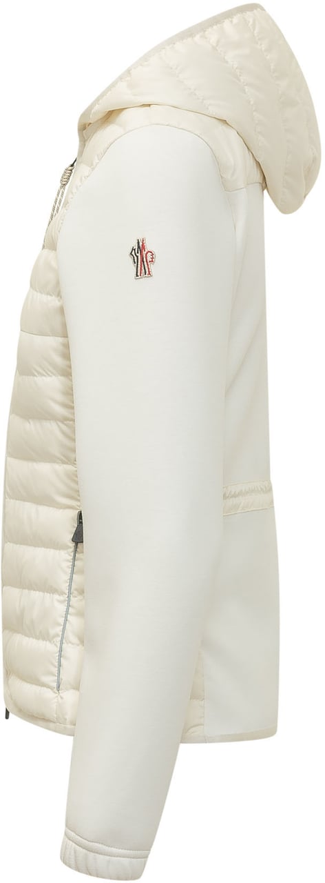 Moncler Cardigan Ibrido con Cappuccio e Zip Wit