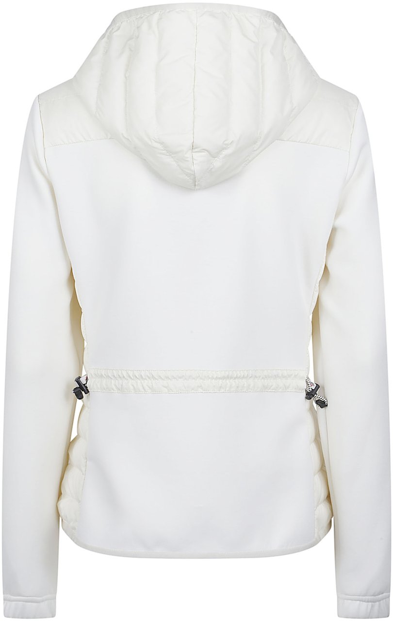 Moncler Zip Up Cardigan White Wit