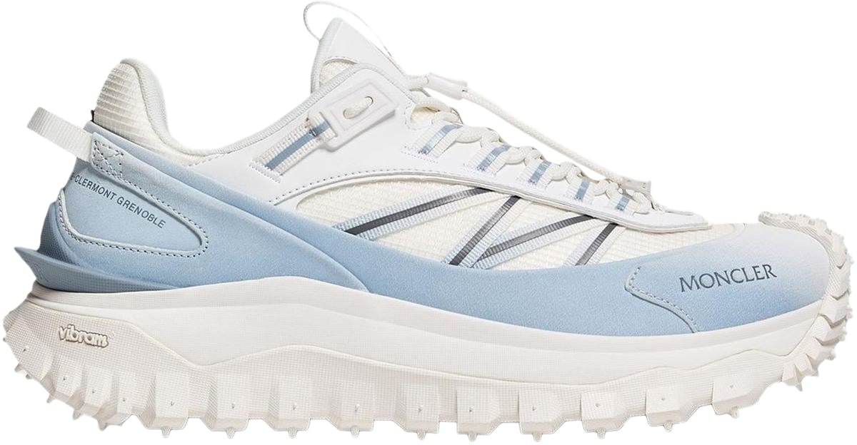 Moncler Heren Trailgrip Sneaker Wit/Blauw Blauw
