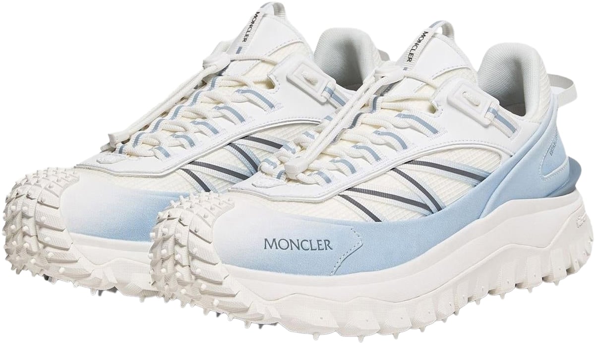 Moncler Heren Trailgrip Sneaker Wit/Blauw Blauw