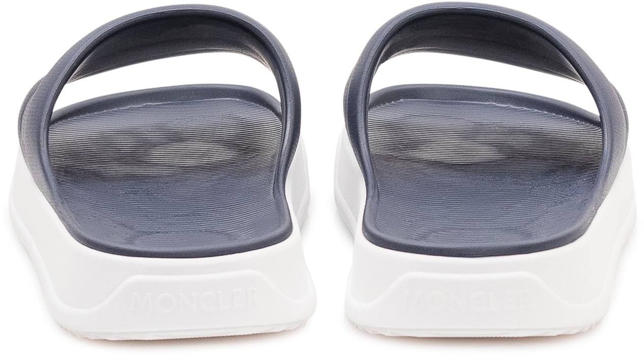 Moncler Sandali Slide con Fascia Blauw