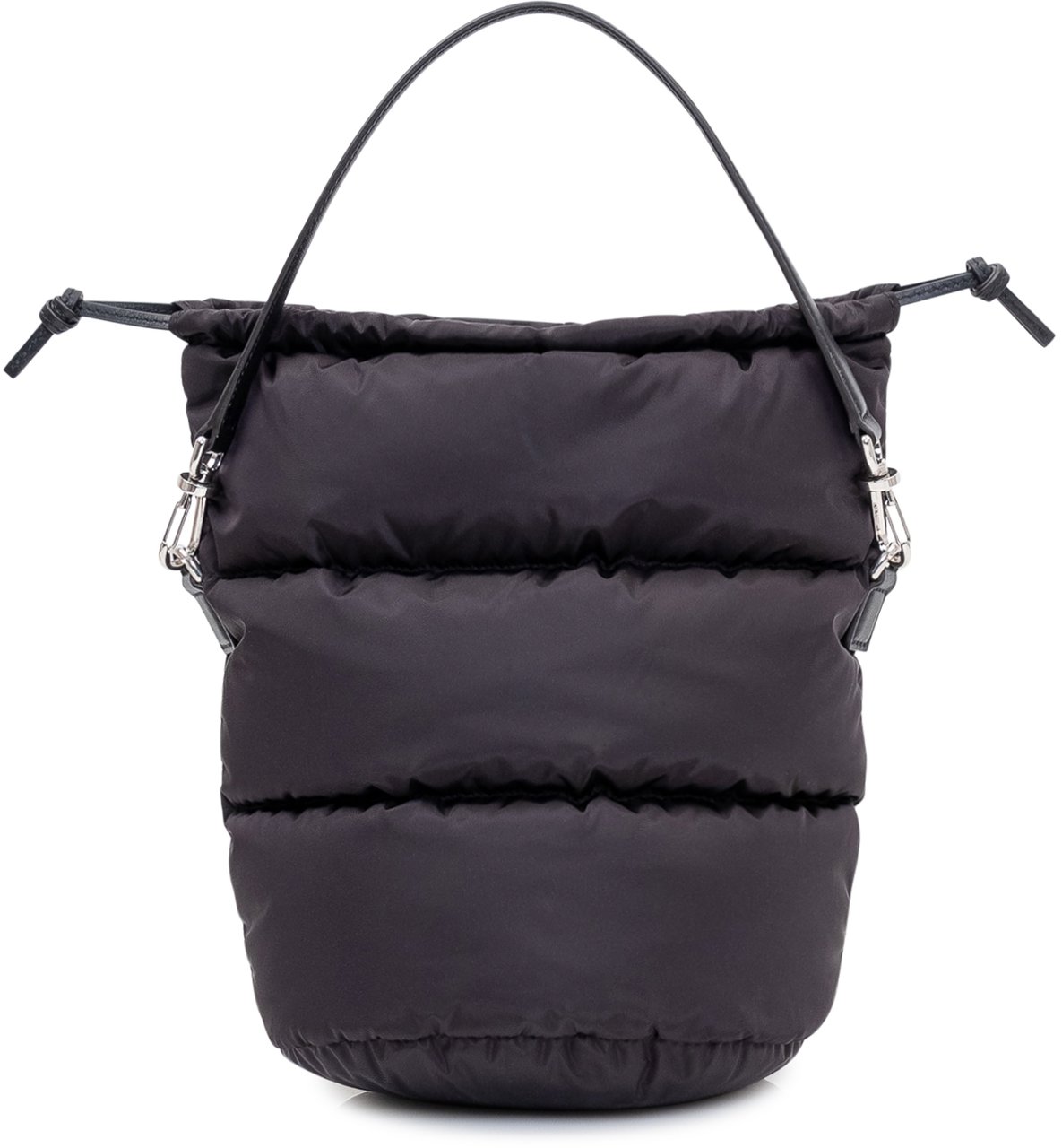 Moncler Borsa Secchiello Imbottita con Coulisse Donkergrijs