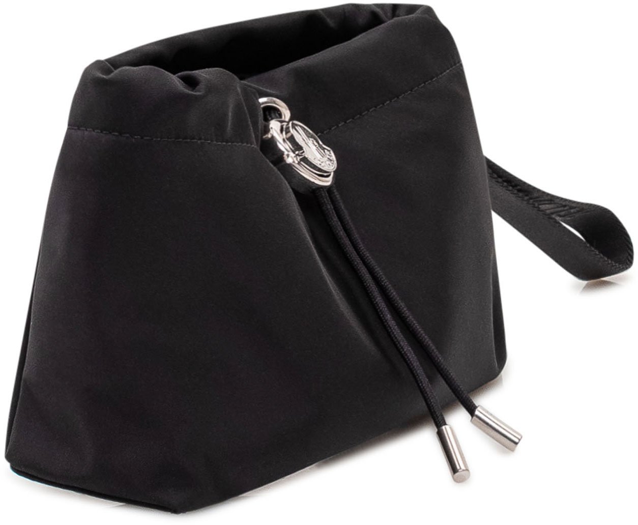 Moncler Pouch in Nylon con Coulisse e Logo Zwart