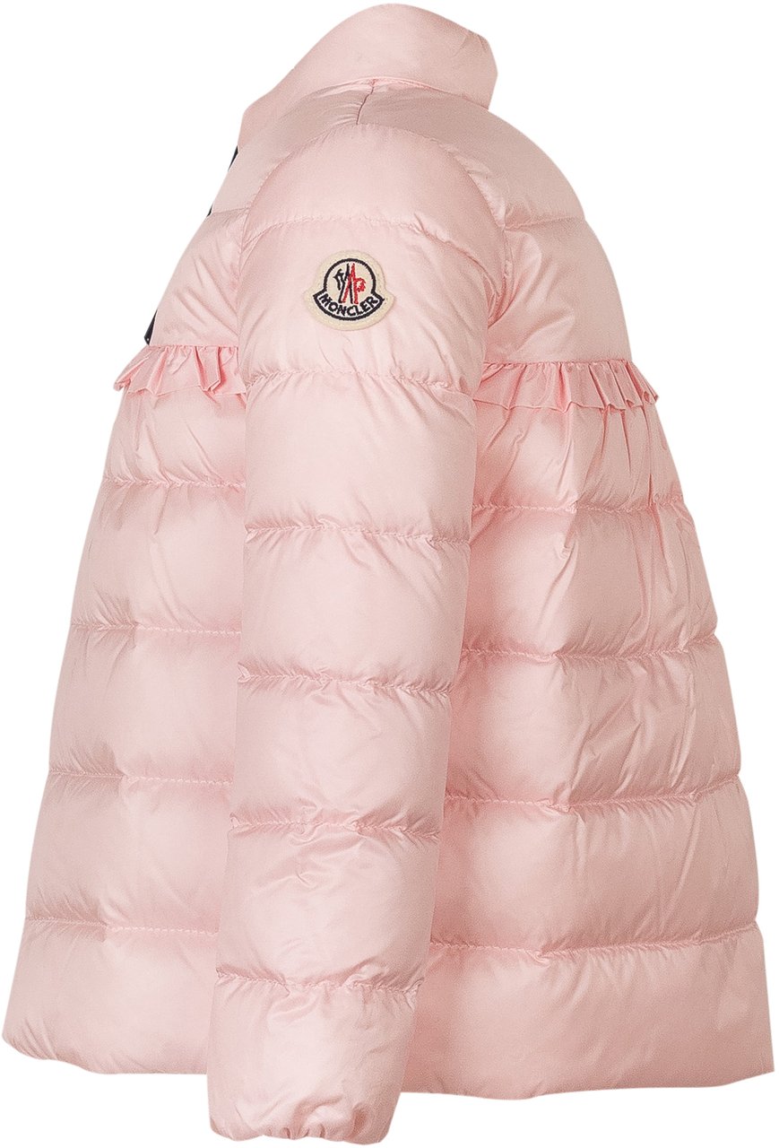 Moncler Piumino Nazife con Zip e Collo Alto Roze
