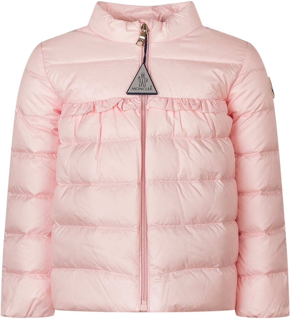 Moncler Piumino Nazife con Zip e Collo Alto Roze