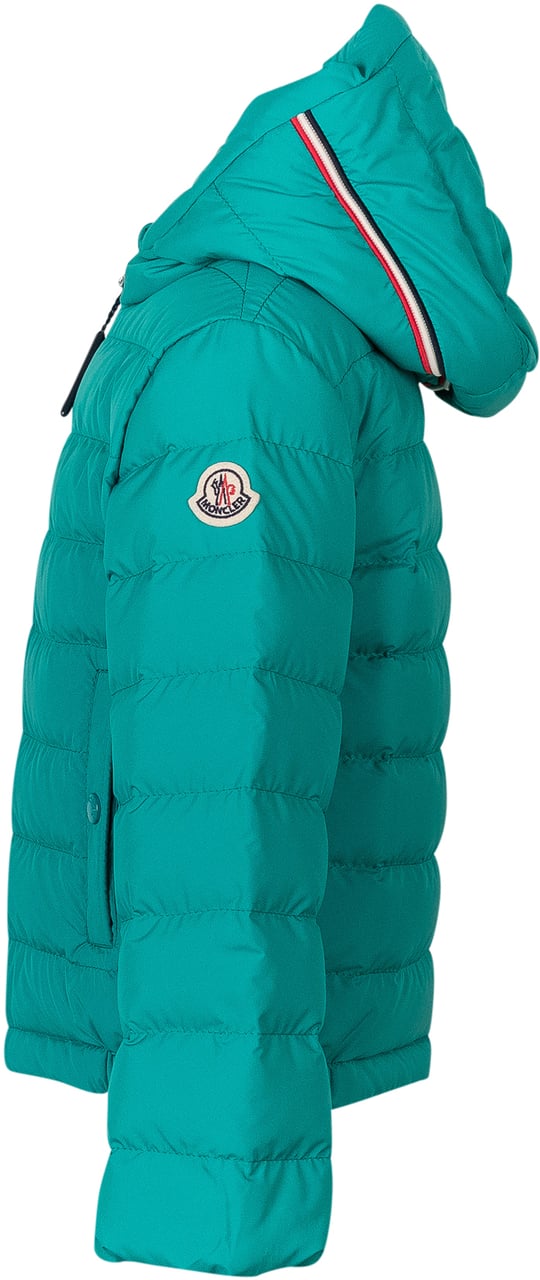 Moncler Piumino Dilar con Cappuccio e Zip Donkergroen