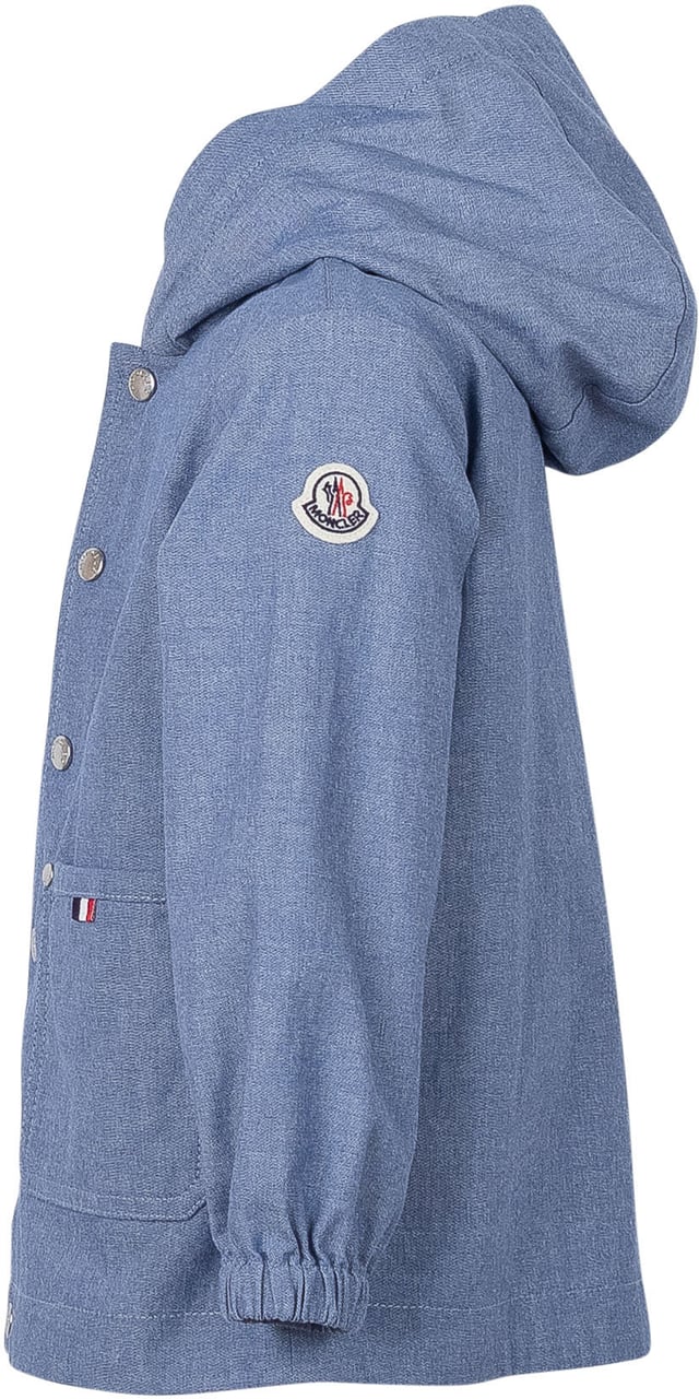 Moncler Giacca Nur con Cappuccio in Tessuto Tecnico Lichtblauw