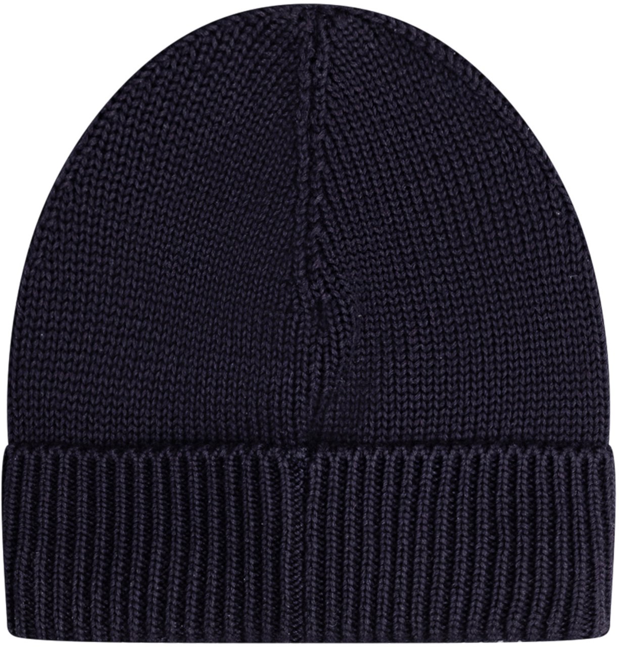 Moncler Cappello in Maglia con Risvolto Navy