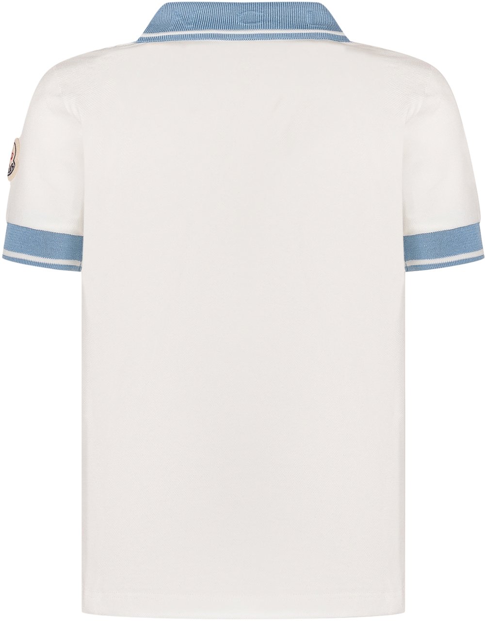 Moncler Polo a Maniche Corte con Colletto a Contrasto Wit