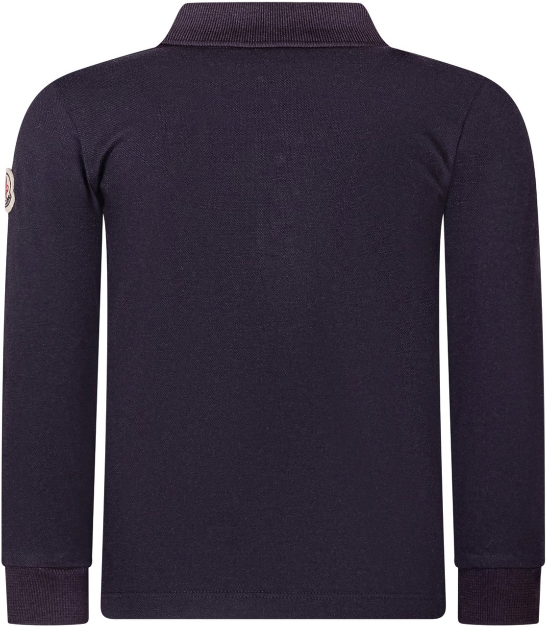 Moncler Polo a Maniche Lunghe con Colletto Classico Navy