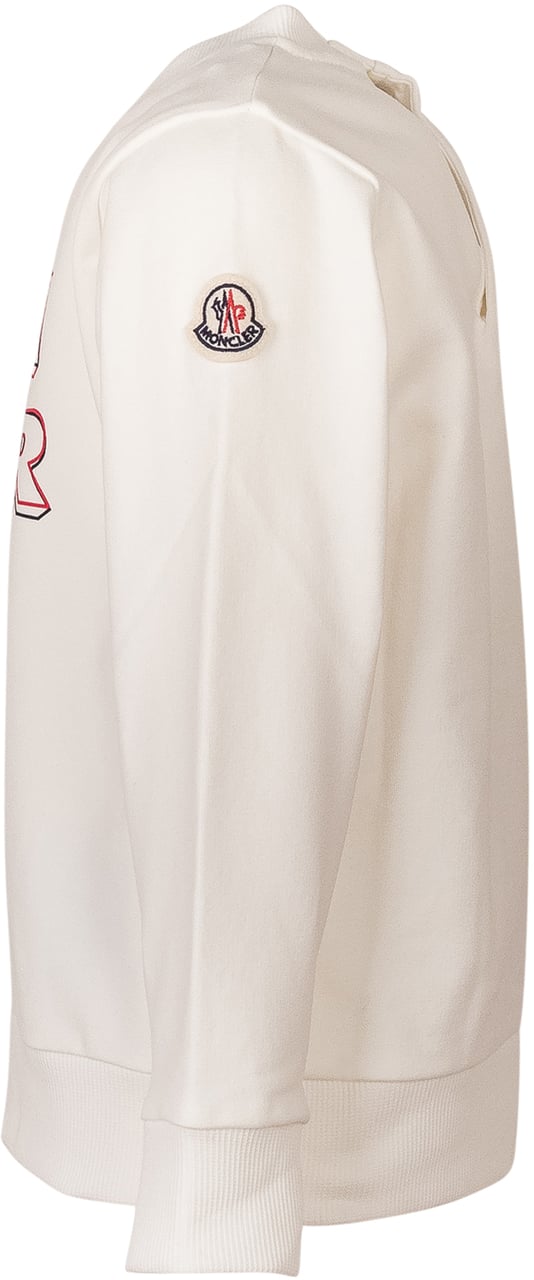 Moncler Felpa Girocollo con Stampa Lettering Wit