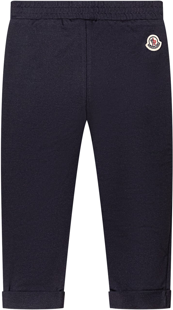 Moncler Pantaloni Tuta con Vita Elasticizzata Navy