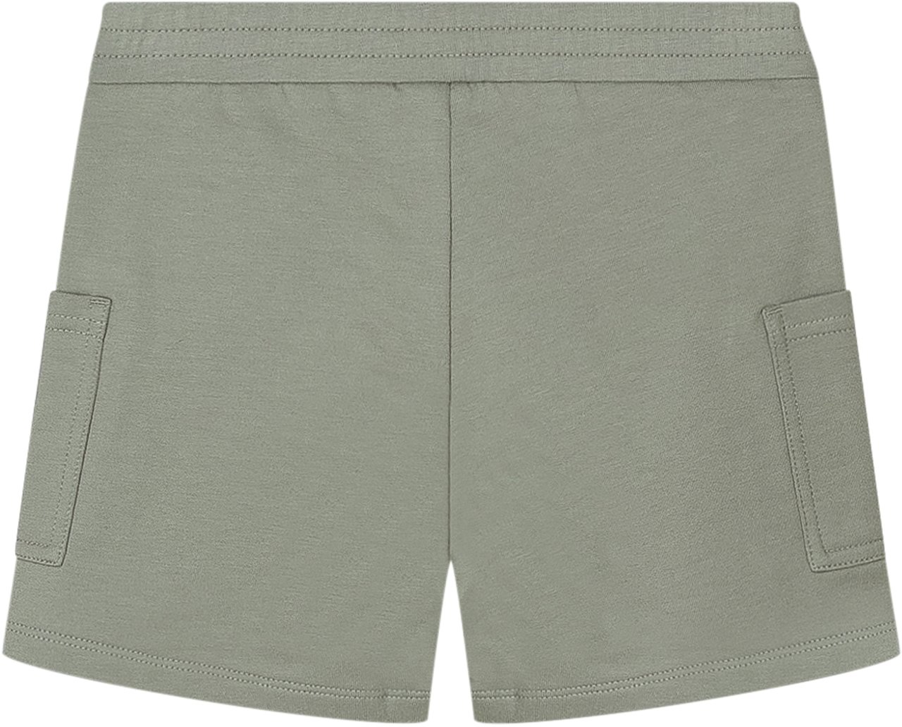 Moncler Shorts in Felpa con Tasche Applicate e Logo Lime