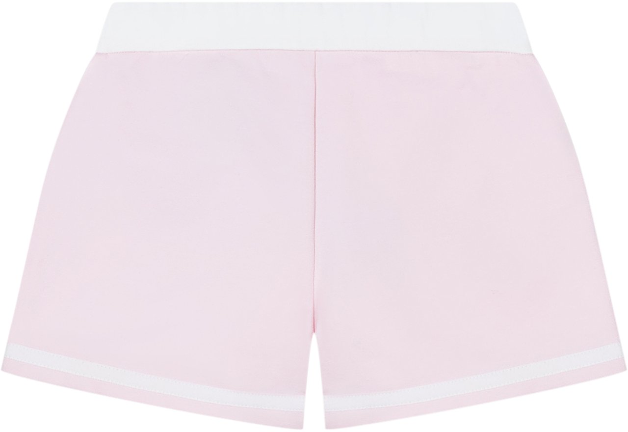 Moncler Shorts in Felpa con Bottoni e Logo Roze