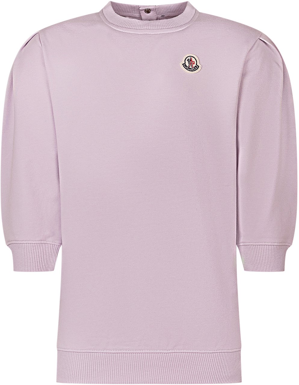 Moncler Abito Felpa Girocollo con Maniche a Sbuffo Roze