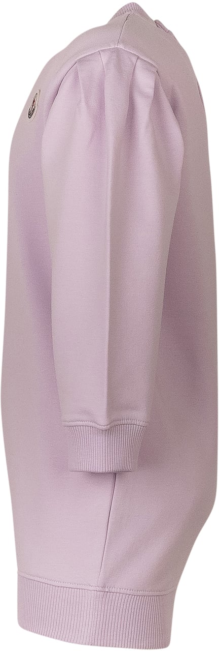 Moncler Abito Felpa Girocollo con Maniche a Sbuffo Roze