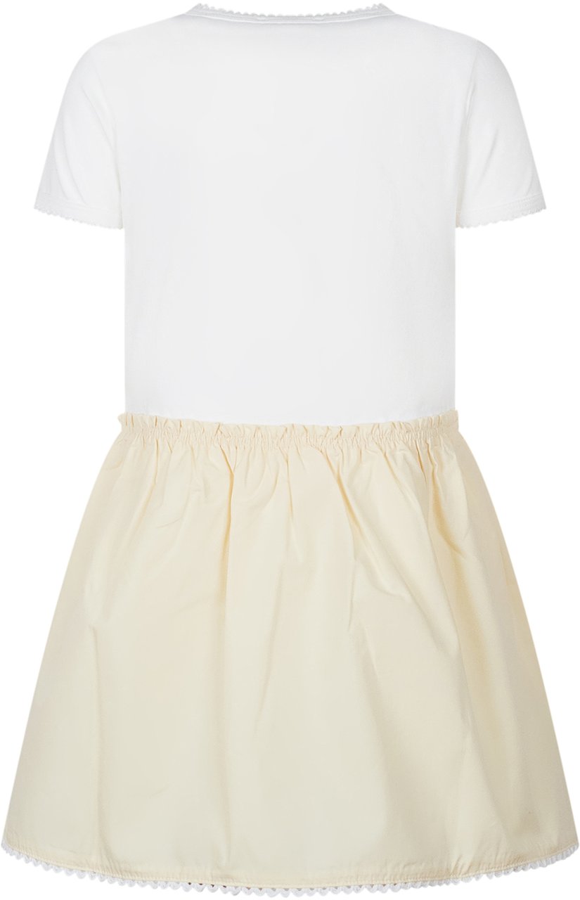 Moncler Abito con T-shirt e Gonna Arricciata Wit