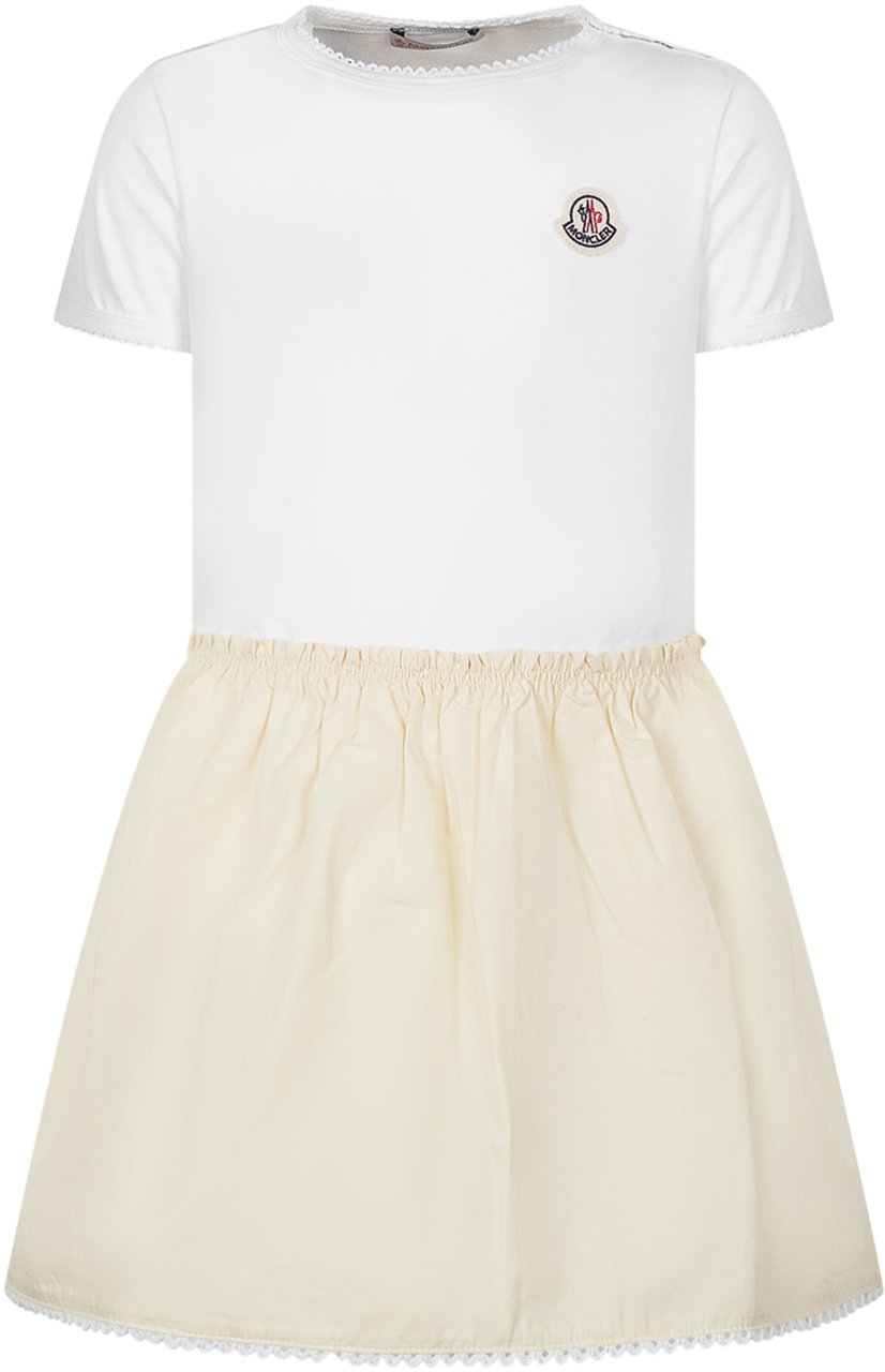 Moncler Abito con T-shirt e Gonna Arricciata Wit
