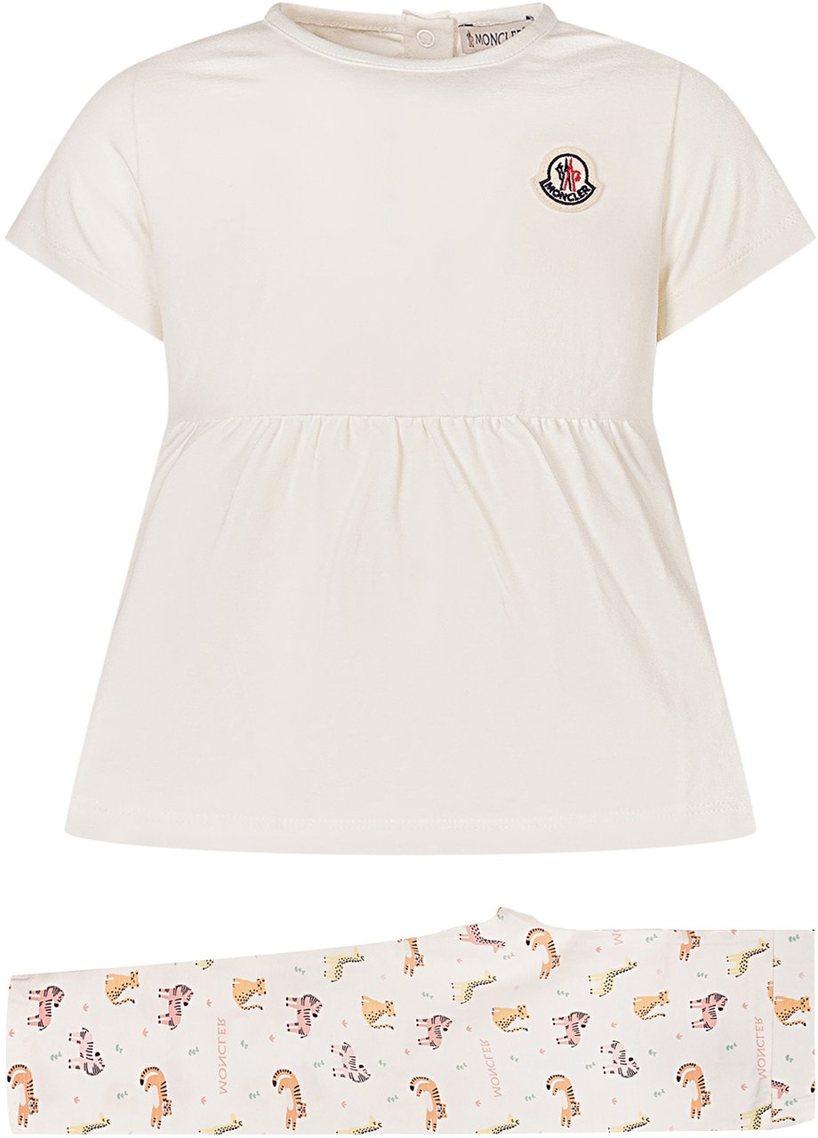 Moncler Completo T-Shirt con Leggings Wit